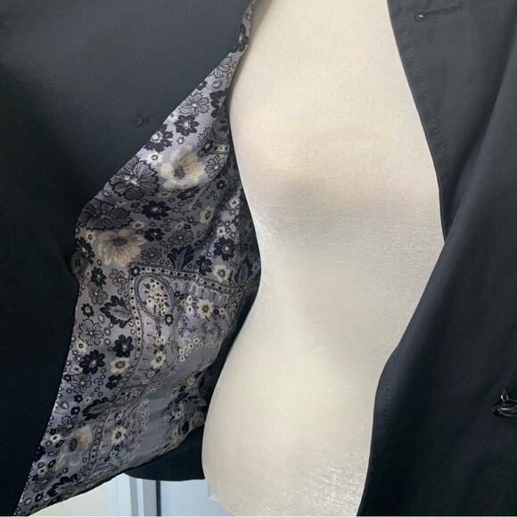 Red Valentino black double breasted trench pea coat jacket size 46 US 8‎ Italy - Picture 8 of 9